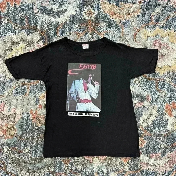 Vintage Other - Vintage 1970s Elvis Presley Memorial T-shirt Large